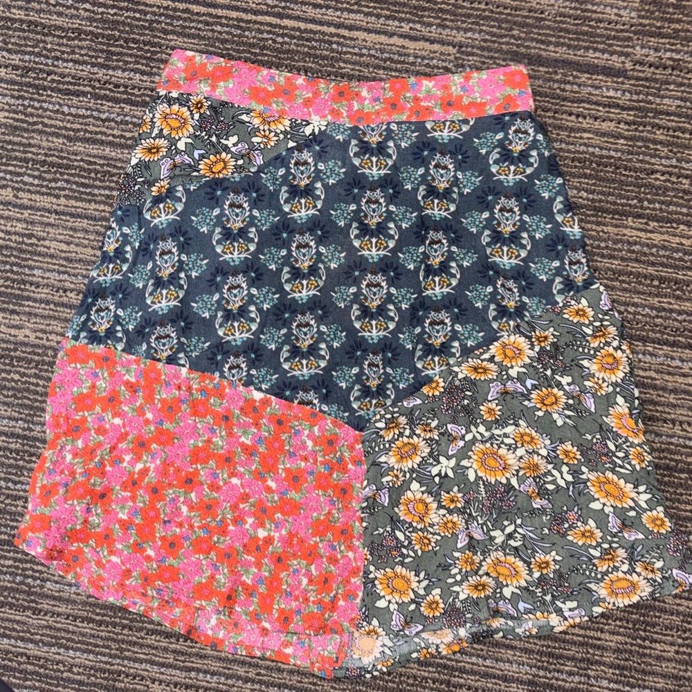 Floral Patchwork Skirt - Natural Life